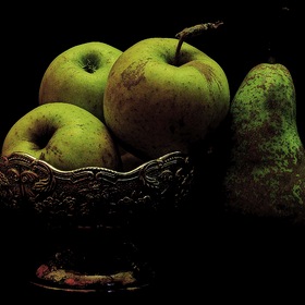 Зелёные яблоки, минимализм