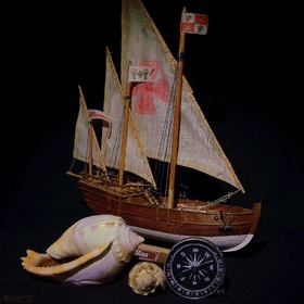 Модель каравеллы Нинья, один из трёх кораблей флотилии Колумба
